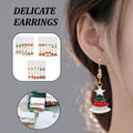 Christmas Earrings Set, 6 Pairs - Snowman, Wreath and Santa Hat - view 2