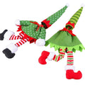 Christmas Elf Wine Bottle Covers - Green and Red, 4 Pack, 40 x 15cm - view 2
