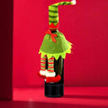 Christmas Elf Wine Bottle Covers - Green and Red, 4 Pack, 40 x 15cm - view 3