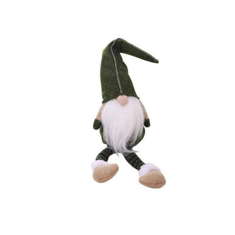 Christmas Faceless Gnome Doll Window Ornament, 50 x 10 cm - Green