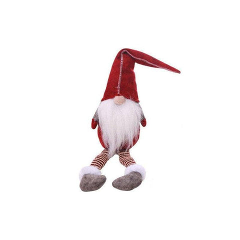 Christmas Faceless Gnome Doll Window Ornament, 50 x 10 cm - Red
