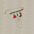 Christmas Hat and Star Brooch Pin - Gold-Tone Holiday Jewellery - view 5