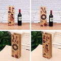 Christmas Kraft Paper Wine Bottle Gift Bags, Pack of 20 - Wreath Design - view 5