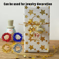 Christmas Metallic Star Garland Wreath Decorations, Pack of 10 - Red - view 5