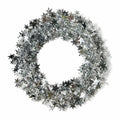 Christmas Metallic Star Garland Wreath Decorations, Pack of 10 - Silver