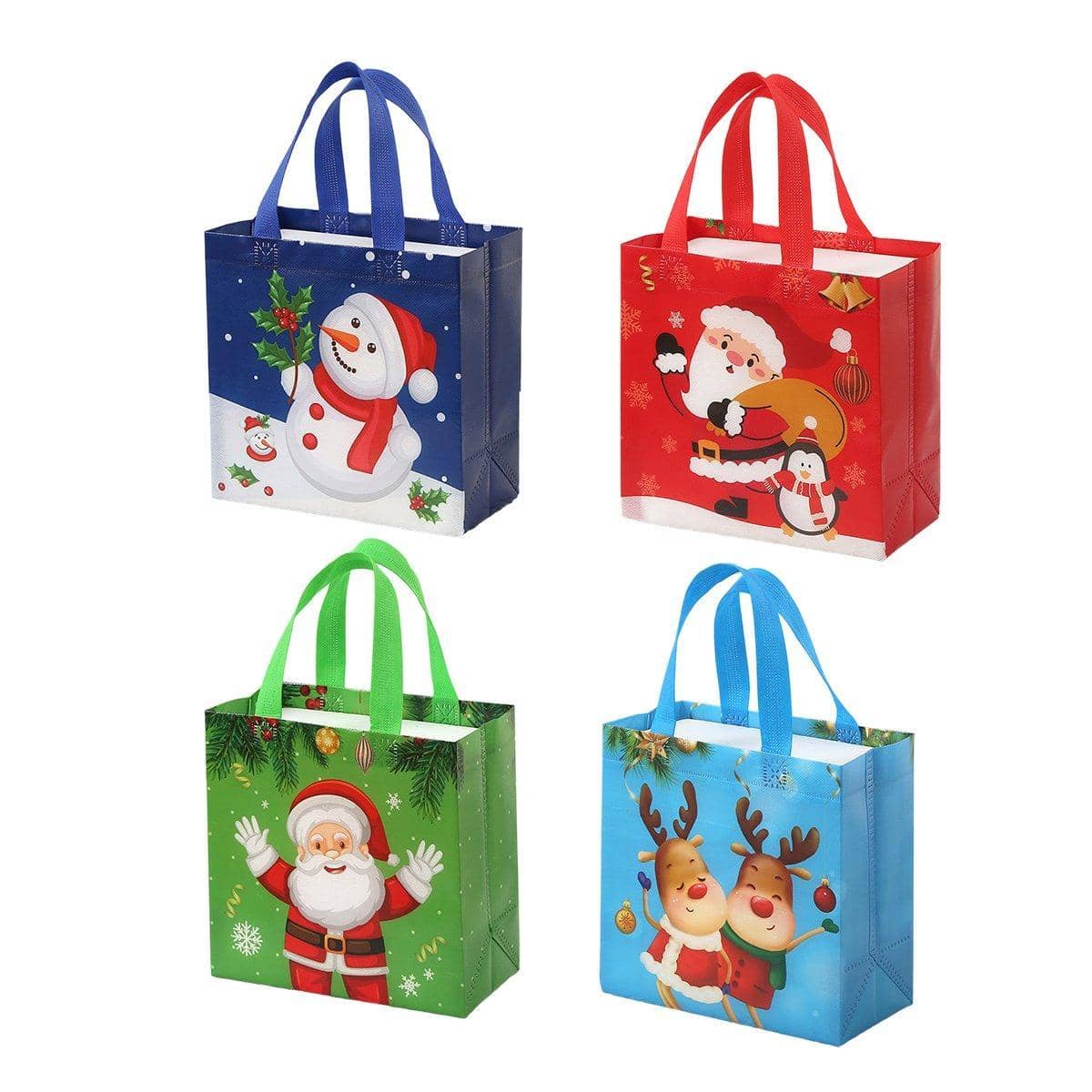 Christmas Non-Woven Gift Bags, Pack of 25 - Navy Blue, Small (22 x 11 x 23 cm) - view 3