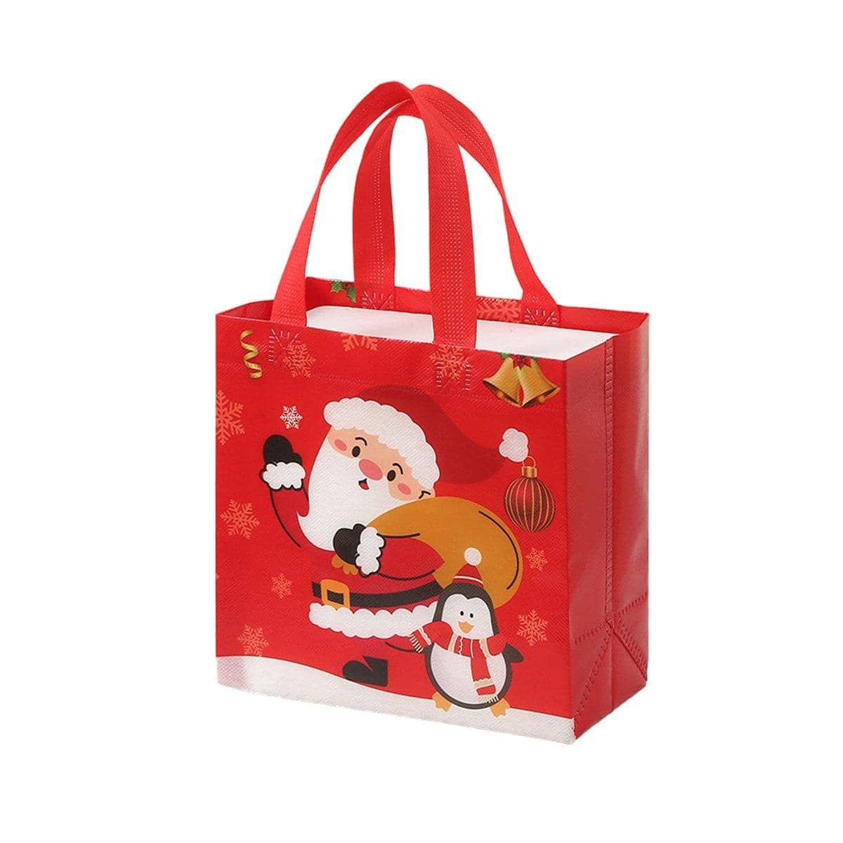 Christmas Non-Woven Gift Bags, Pack of 25 - Red, Large (27 x 12 x 29 cm)