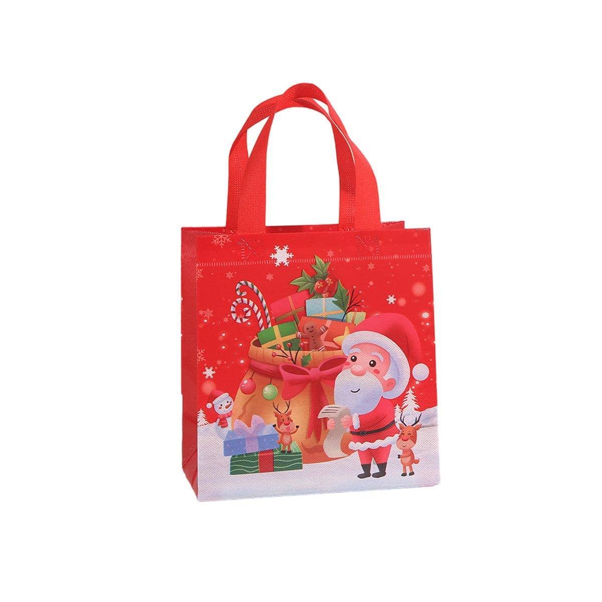 Christmas Non-Woven Gift Bags, Pack of 25 - Santa and Gifts, 36 x 32 x 12 cm
