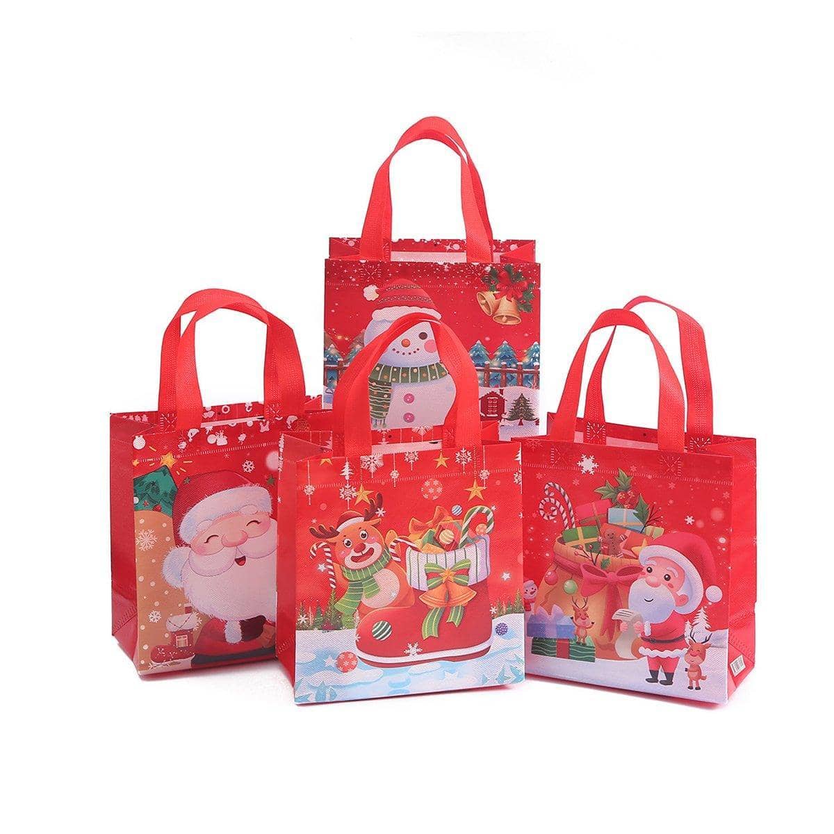 Christmas Non-Woven Gift Bags, Pack of 25 - Santa and Gifts, 36 x 32 x 12 cm - view 3