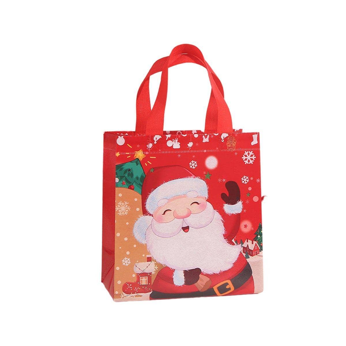 Christmas Non-Woven Gift Bags, Pack of 25 - Waving Santa, 36 x 32 x 12 cm
