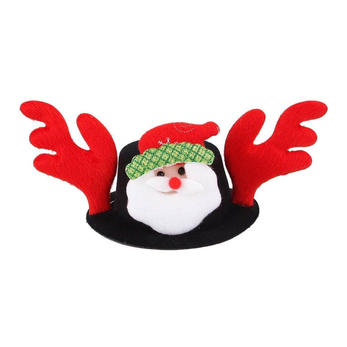 Christmas Pet Hat for Dogs and Cats - Santa Claus with Red Antlers