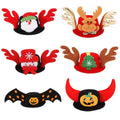 Christmas Pet Hat for Dogs and Cats - Snowman with Red Antlers - view 3