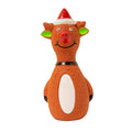 Christmas Reindeer Latex Squeaker Dog Toy - Brown