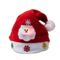 Christmas Santa Hat, Printed Polyester - Luminous Santa, 37 x 29 cm