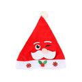 Christmas Santa Hat, Printed Polyester - Winking Old Man, 25 x 30 cm