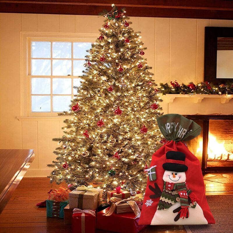 Christmas Santa Sack, 35 x 56 cm Red Felt - Reindeer - view 4