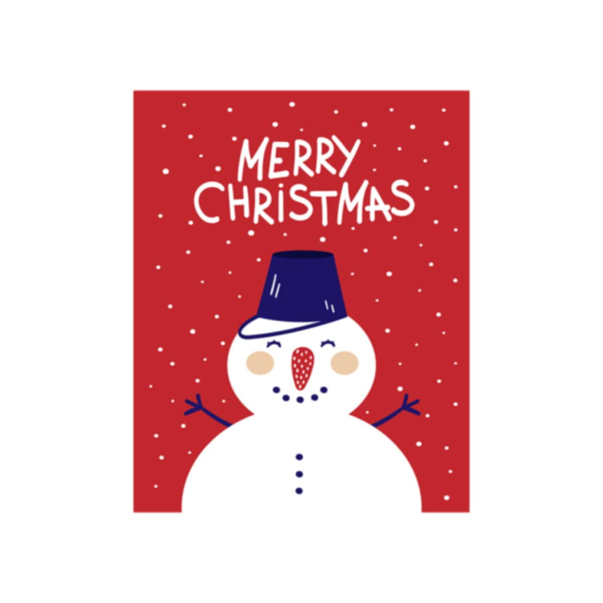 Christmas Snowman Hanging Cloth Wall Backdrop - Red, 100 x 70 cm - view 2
