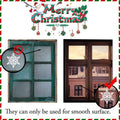 Christmas Window Glass Sticker Decal Mural - Multicolour Baubles, Santa and Reindeer - view 5