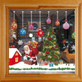 Christmas Window Glass Sticker Decal Mural - Multicolour Garland, Snowman and Santa - view 4