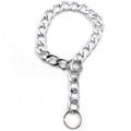 Chrome Dog Chain Collar, Heavy Duty Twist Link - 55 cm (Neck 0-50 cm)
