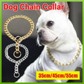 Chrome Dog Chain Collar, Heavy Duty Twist Link - 55 cm (Neck 0-50 cm) - view 2
