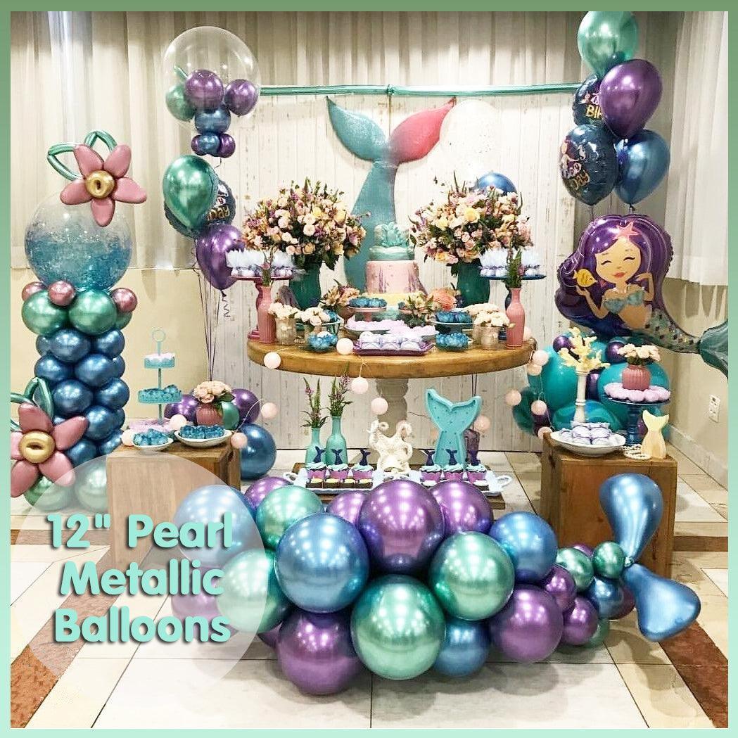 Chrome Metallic Latex Balloons 10 Inch (25 cm) - Gold, Pack of 50 - view 2