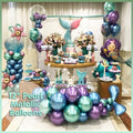 Chrome Metallic Latex Balloons 10 Inch (25 cm) - Purple, Pack of 50 - view 2