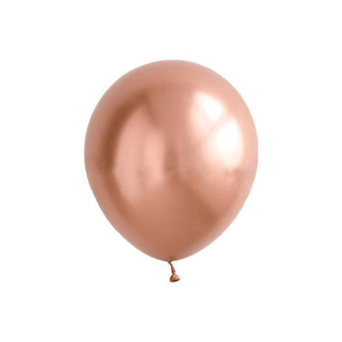Chrome Metallic Latex Balloons 10 Inch (25 cm) - Rose Gold, Pack of 50
