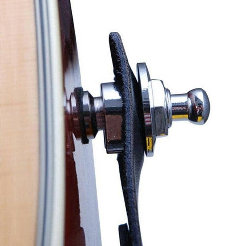 Chrome-Plated Guitar Strap Lock - Black, Single - view 5