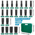 Chrome Vanadium Socket Set 20 Piece, 1/2 Inch (1.27 cm) Drive, 8mm to 32mm with Case - view 4