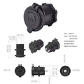 Cigarette Lighter Socket Power Outlet with Cover, 12V-24V - Pack of 2 - view 4