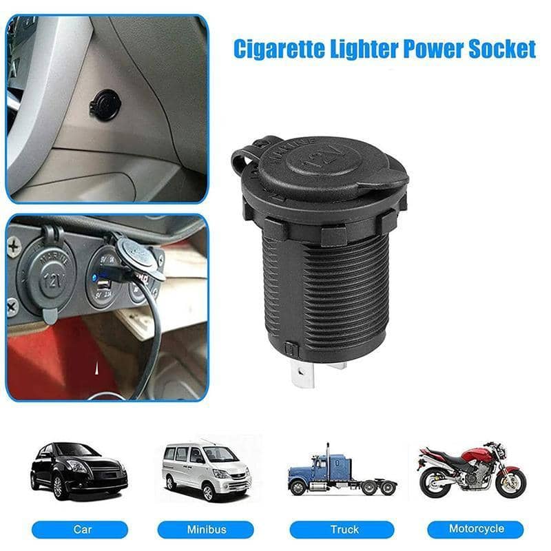 Cigarette Lighter Socket Power Outlet with Cover, 12V-24V - Pack of 2 - view 5