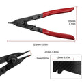 Circlip Spring Snap Ring Pliers, Flat Mouth Carbon Steel Retaining Ring Remover - view 3