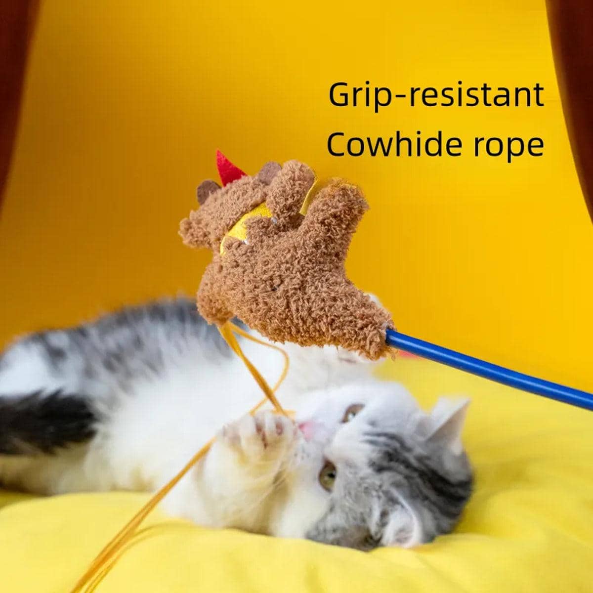 Circus Themed Cat Teaser Stick Toy - Ballet Bear - view 4