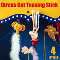 Circus Themed Cat Teaser Stick Toy - Long Nosed Elephant - view 2