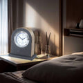 Classic Hotel Alarm Clock Quartz Movement Faux Leather Design with Clear Display - Orange - view 5