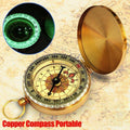 Classic Pocket Watch Style Compass with Copper Finish for Camping and Hiking