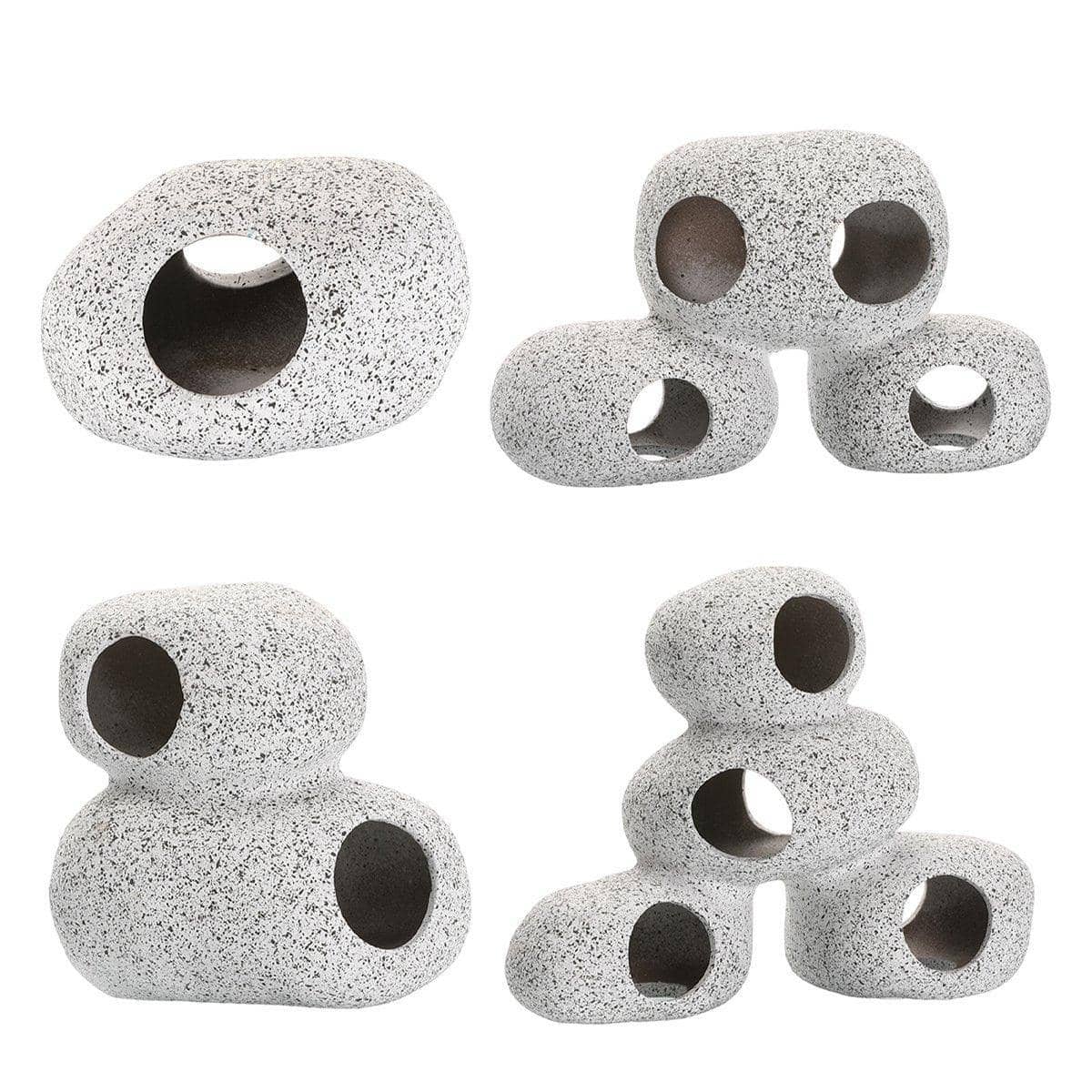 Clay Aquarium Cave Decoration for Shrimp and Cichlids - Nine Holes - view 3