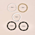 Clay Bead Bracelet Set with Faux Pearls, Set of 5 - Multicolour - view 5