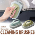 Cleaning Brushes Set 3 Piece Tile Kitchen Scrub Brushes with Sponge - Blue - view 2