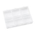 Clear 6 Compartment Parts Storage Boxes, Pack of 30 - Medium (9.2 x 6.7 x 1.5 cm)