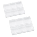 Clear 6 Compartment Parts Storage Boxes, Pack of 30 - Medium (9.2 x 6.7 x 1.5 cm) - view 3