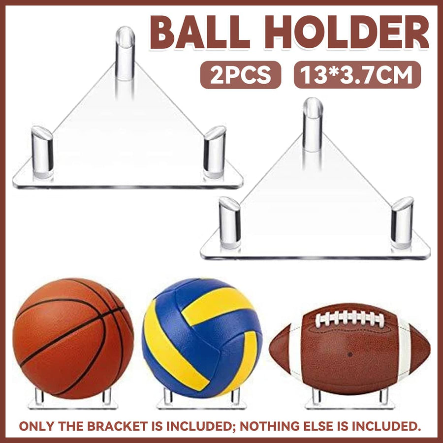Clear Acrylic Ball Holder Stand for Basketballs, Soccer Balls and Volleyballs, Pack of 2