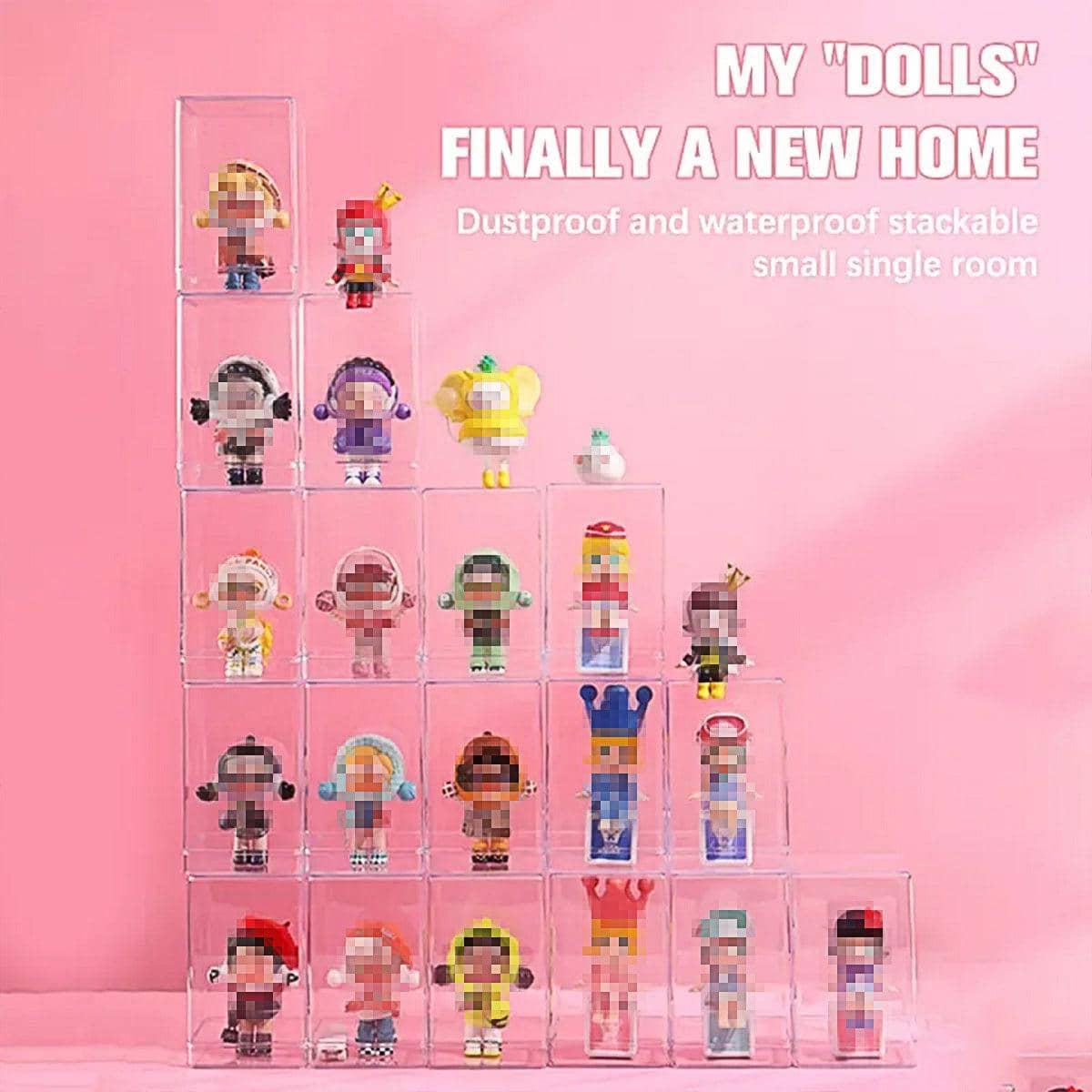 Clear Acrylic Blind Box Display Case, Dustproof Mini Figure Storage Box - view 5
