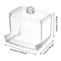 Clear Acrylic Cotton Swab Organiser Box for Makeup Buds - Clear, Pack of 5 - view 3