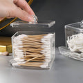 Clear Acrylic Cotton Swab Organiser Box for Makeup Buds - Clear, Pack of 5 - view 4