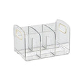 Clear Acrylic Desktop Organiser, Book Stand, File Rack and Pen Holder with Handles - view 2