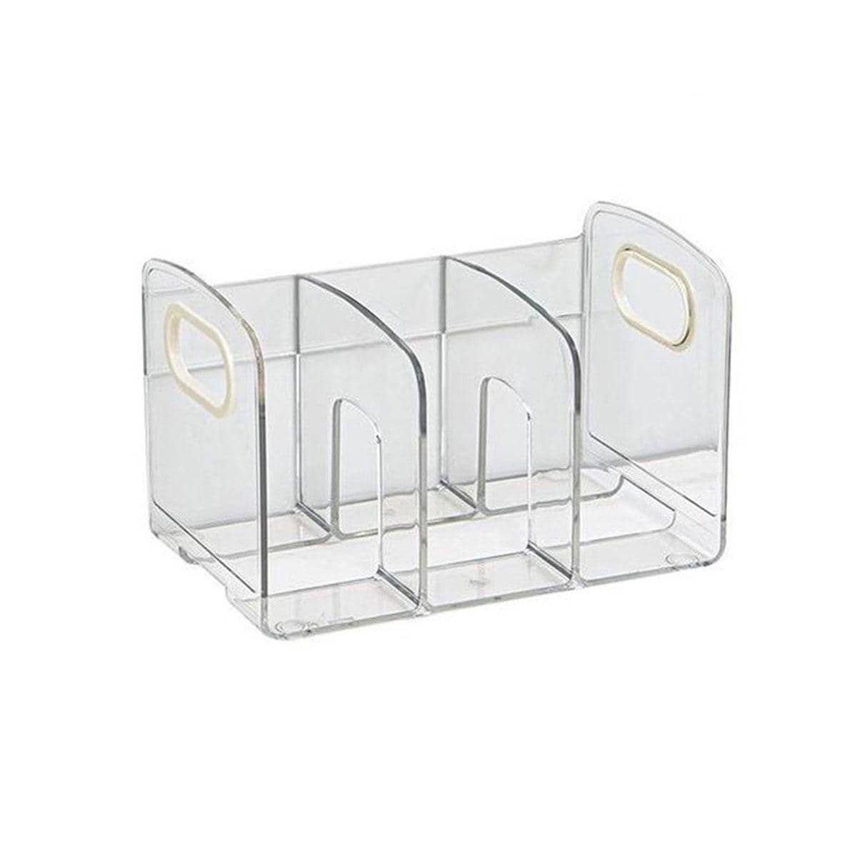 Clear Acrylic Desktop Organiser, Book Stand, File Rack and Pen Holder with Handles - view 2