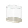 Clear Acrylic Display Case for Collectibles, Pack of 2 - Large Oval (11.5 x 8.5 x 9.7 cm)