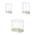 Clear Acrylic Display Case for Collectibles, Pack of 2 - Large Oval (11.5 x 8.5 x 9.7 cm) - view 3